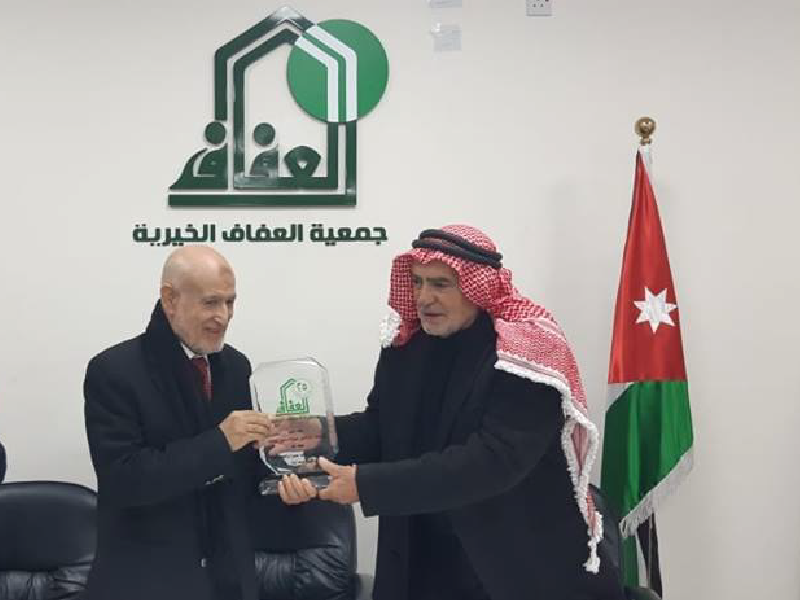 حفل تكريم للمدير التنفيذي لمشروع وقاية الشباب الدكتور عبدالحميد القضاة في جمعية العفاف الخيرية 2018